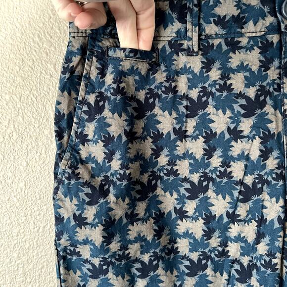Original Penguin Mens 9" Slim Fit Casual Tropical Print Cotton Chino Shorts 30 - Picture 3 of 7